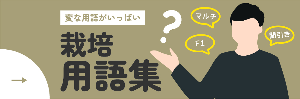 野菜づくりの基本用語