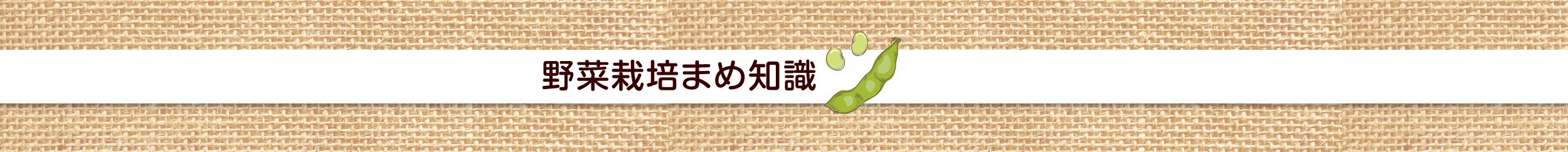 野菜栽培まめ知識